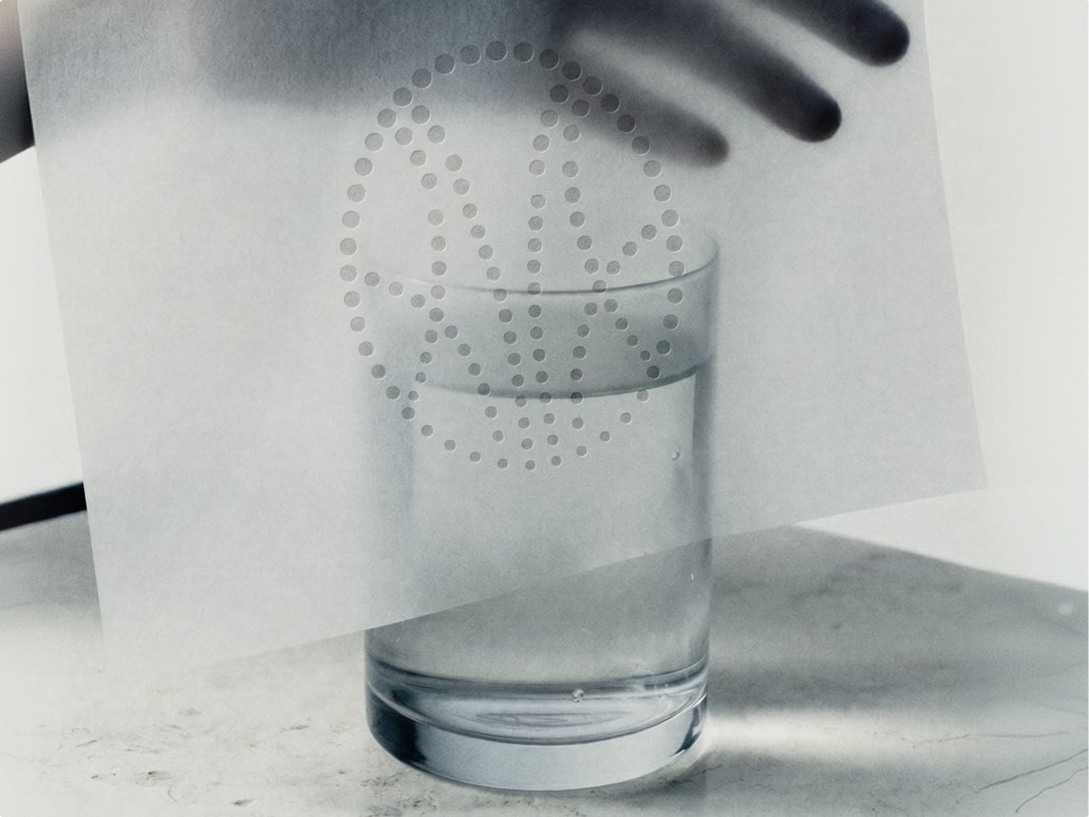 Glass of Mongalet water